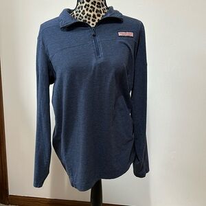 Vineyard Vines Martha's Vineyard quarter zip navy blue long sleeve shirt Medium